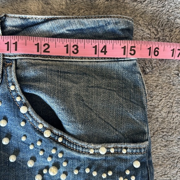 Mavi Tess Embellished High Rise Skinny Jeans in Indigo Pearl Size 29 EUC - Picture 8 of 12